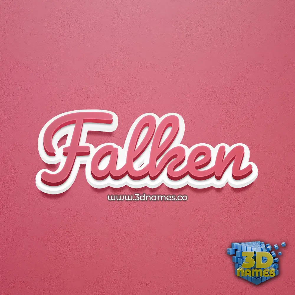 falken in Red Scribble style - 3D name wallpaper
