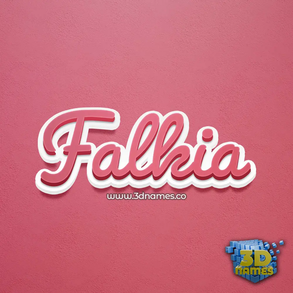 falkia in Red Scribble style - 3D name wallpaper