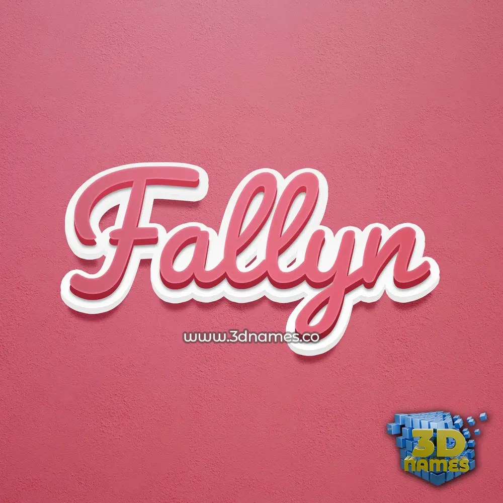 fallyn in Red Scribble style - 3D name wallpaper