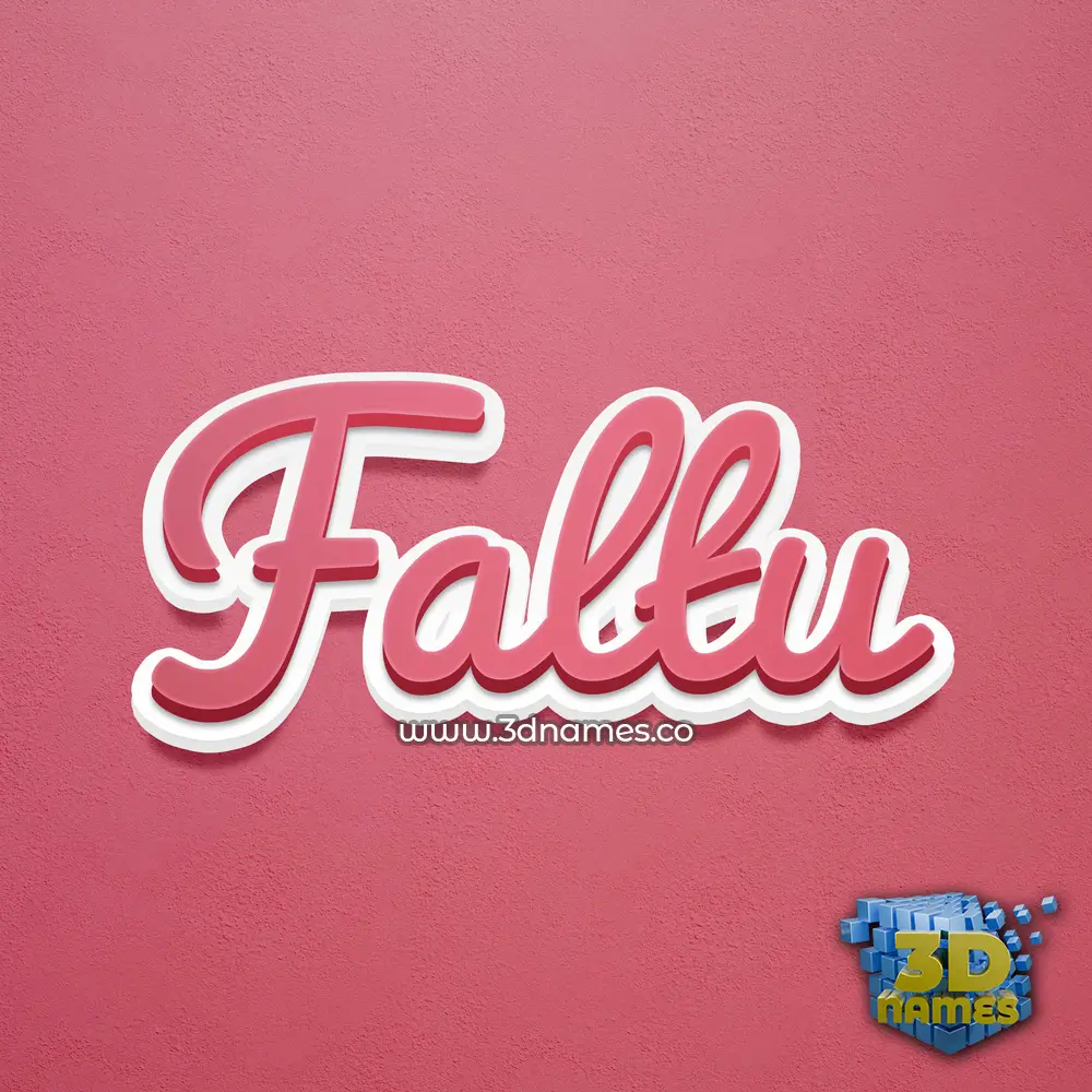 faltu in Red Scribble style - 3D name wallpaper