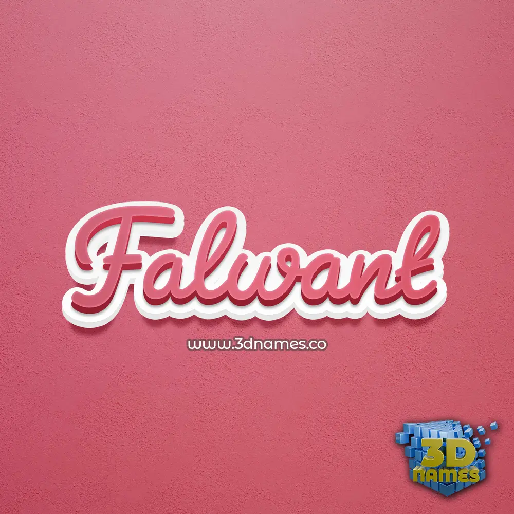 falwant in Red Scribble style - 3D name wallpaper
