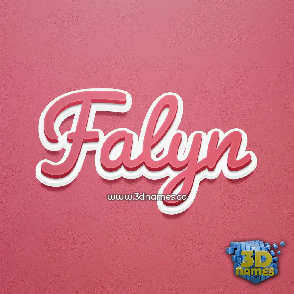 falyn in Red Scribble style - 3D name wallpaper