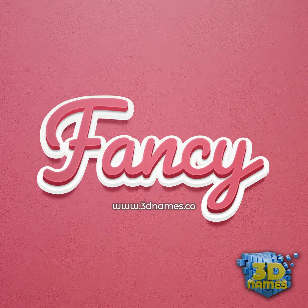 fancy in Red Scribble style - 3D name wallpaper