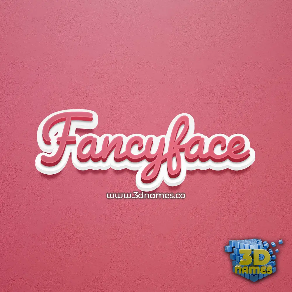 fancyface in Red Scribble style - 3D name wallpaper