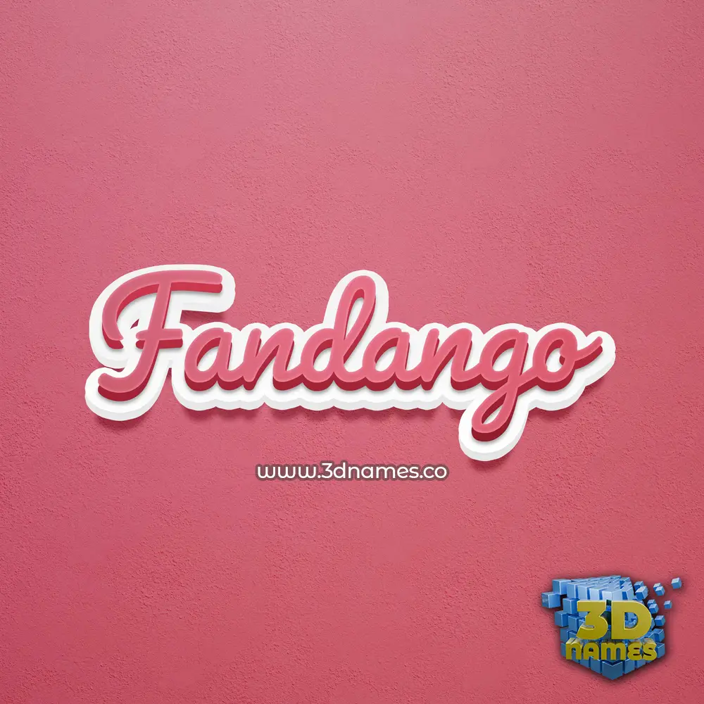 fandango in Red Scribble style - 3D name wallpaper