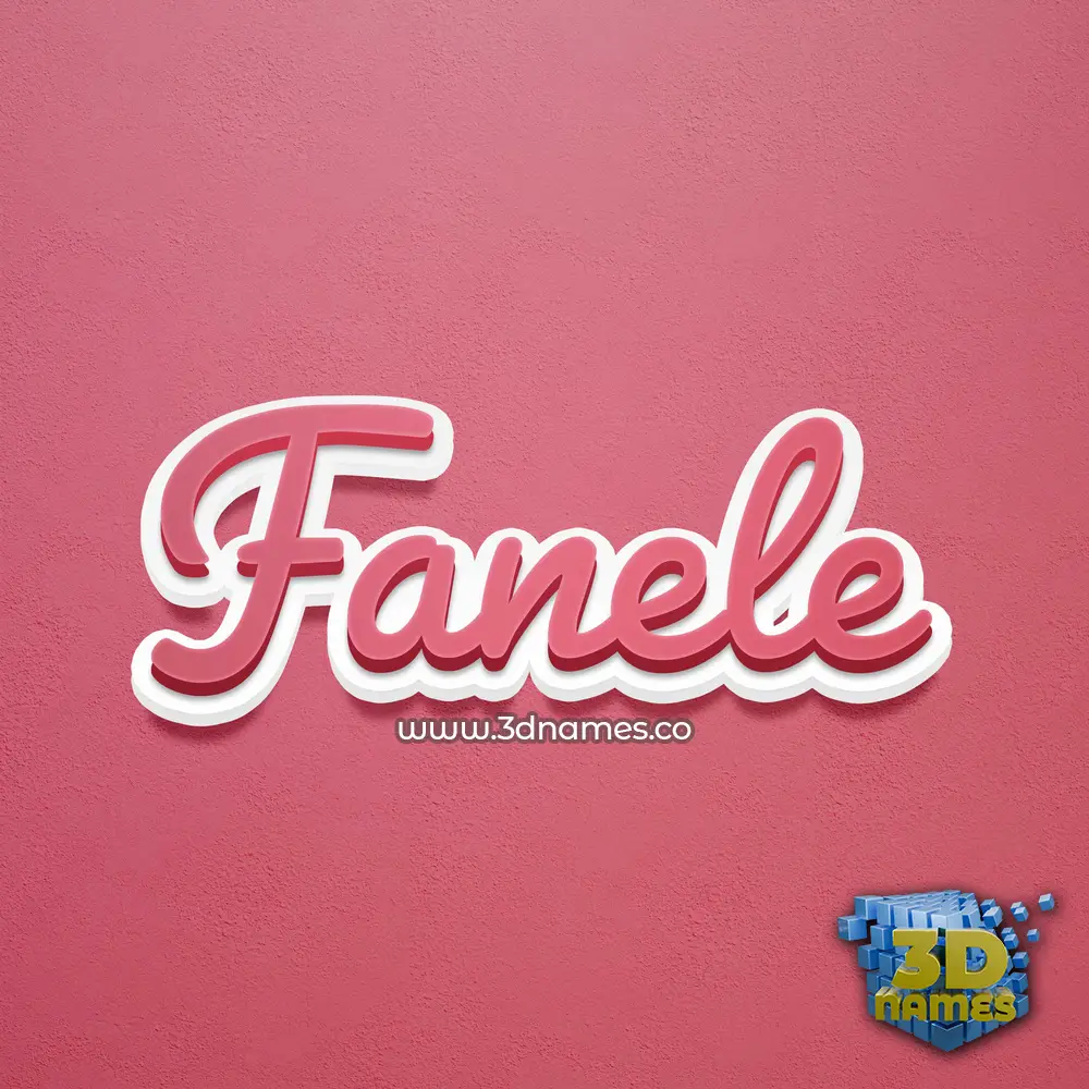 fanele in Red Scribble style - 3D name wallpaper