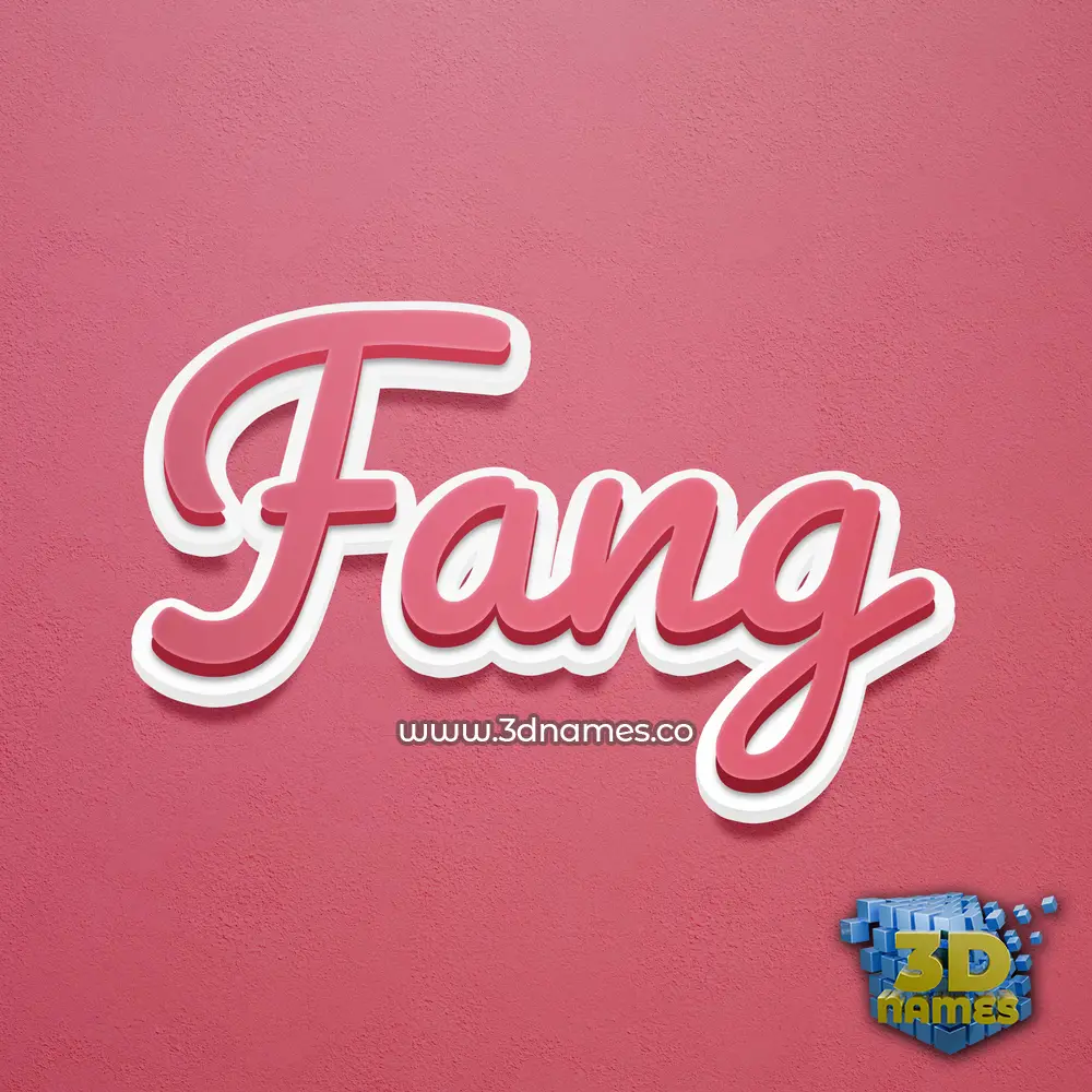 fang in Red Scribble style - 3D name wallpaper