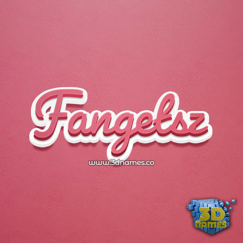 fangetsz in Red Scribble style - 3D name wallpaper