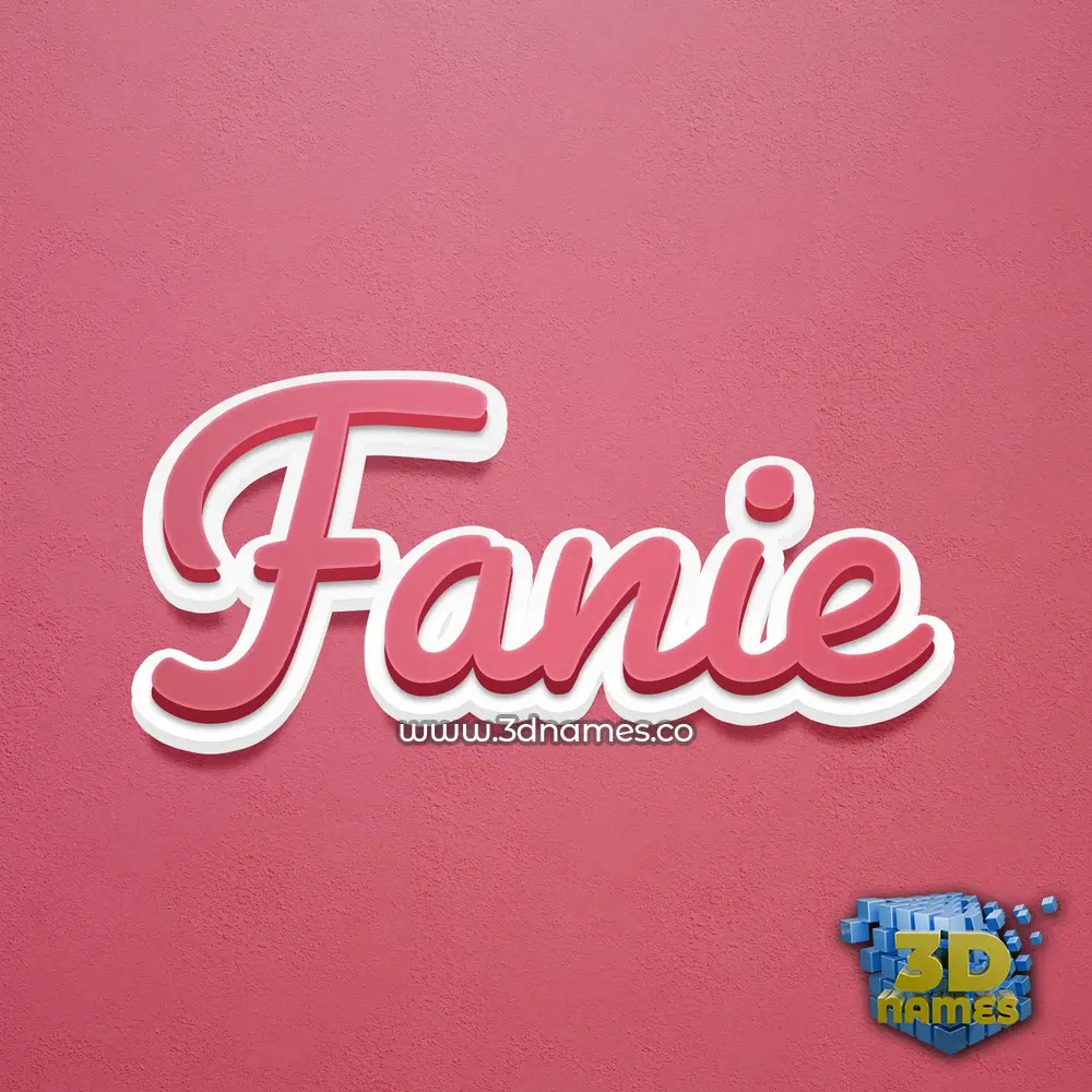 fanie in Red Scribble style - 3D name wallpaper