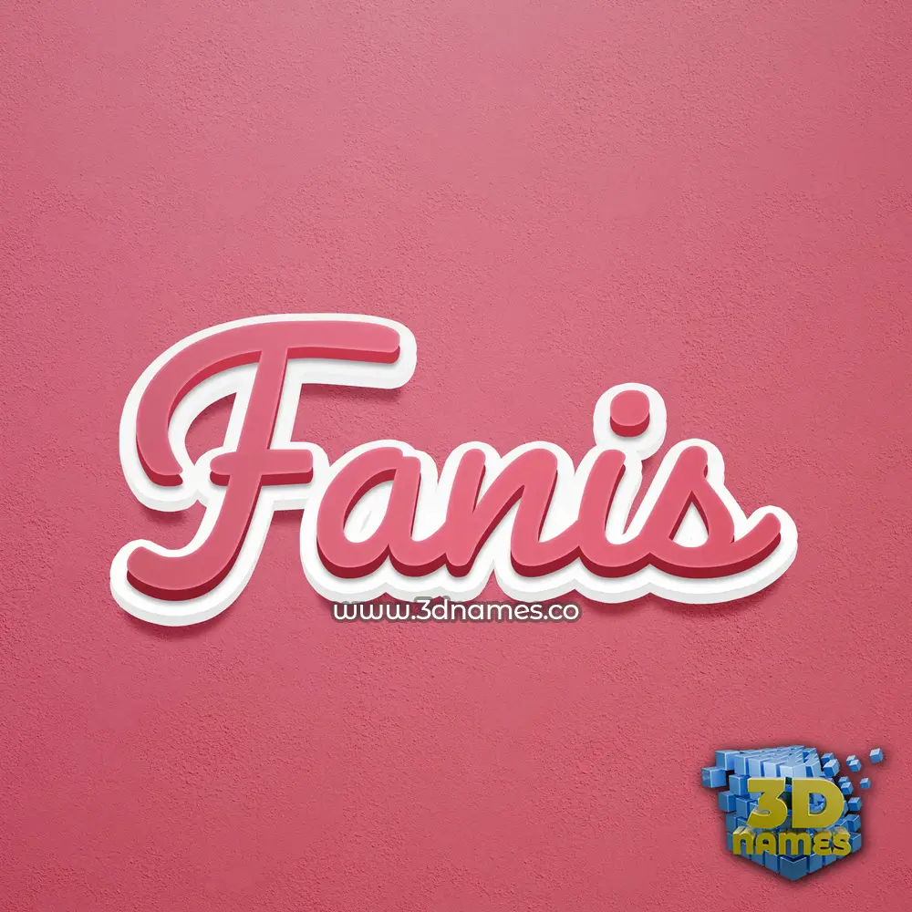 fanis in Red Scribble style - 3D name wallpaper
