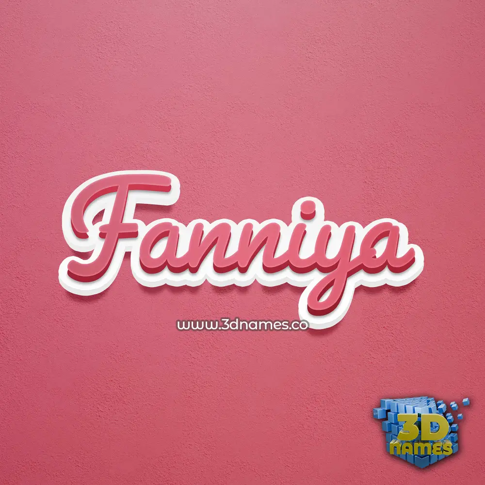 fanniya in Red Scribble style - 3D name wallpaper
