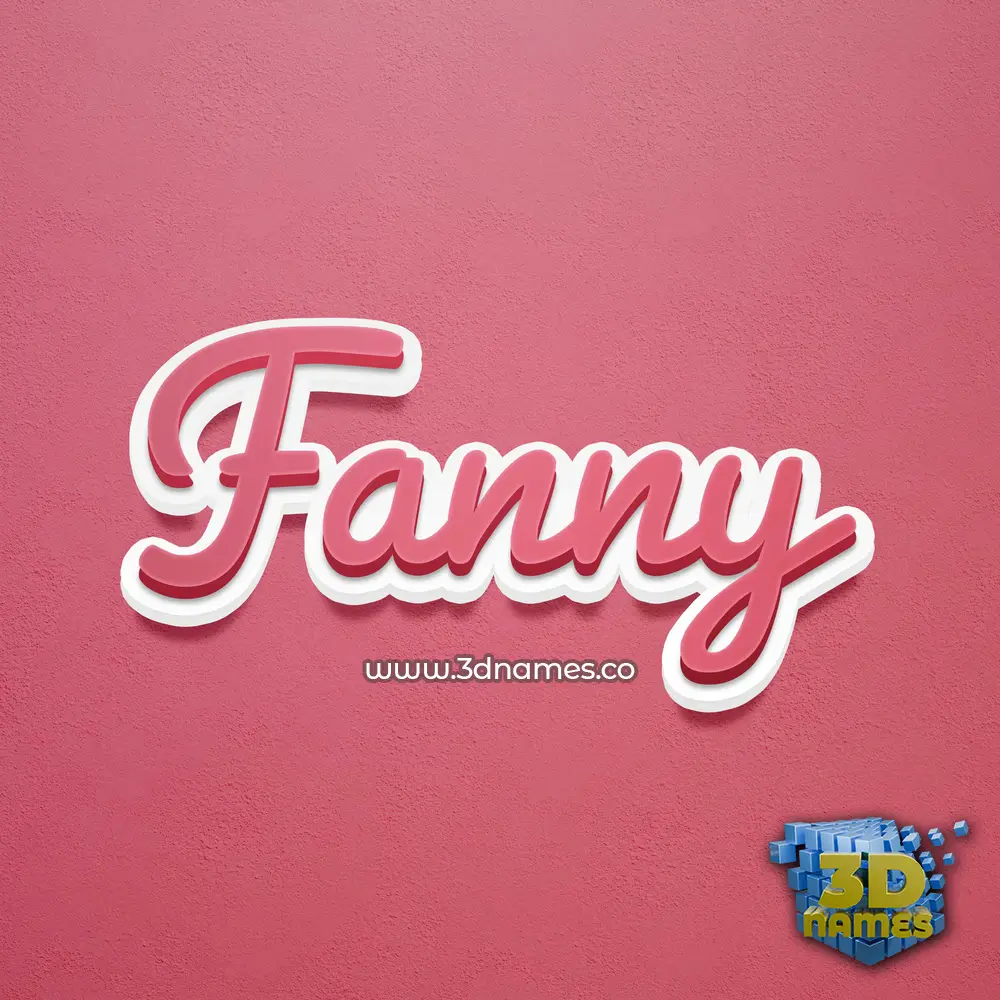 fanny in Red Scribble style - 3D name wallpaper