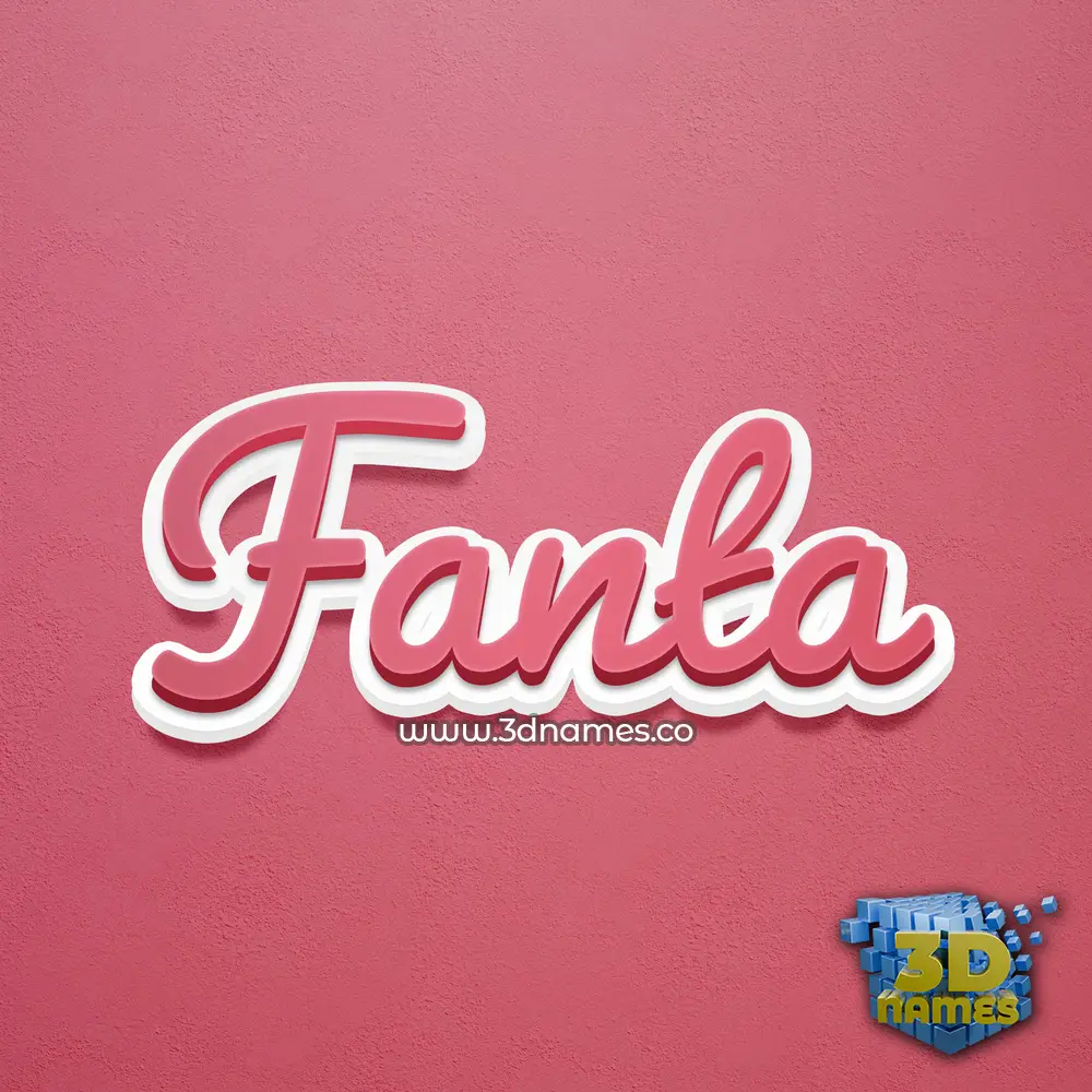 fanta in Red Scribble style - 3D name wallpaper