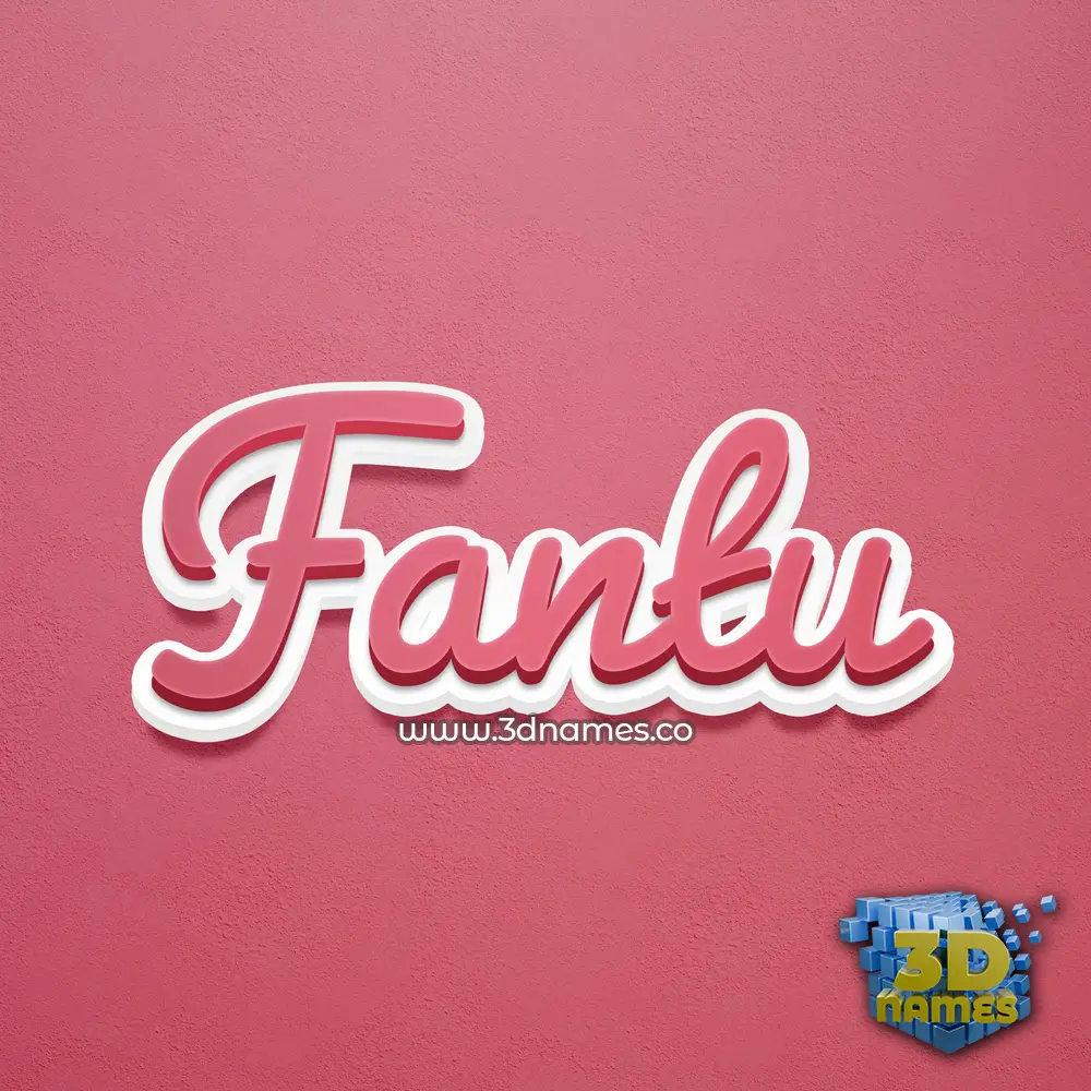 fantu in Red Scribble style - 3D name wallpaper