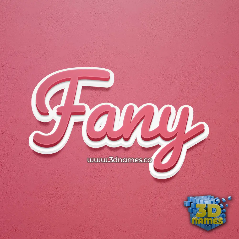 fany in Red Scribble style - 3D name wallpaper