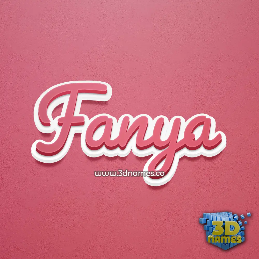 fanya in Red Scribble style - 3D name wallpaper
