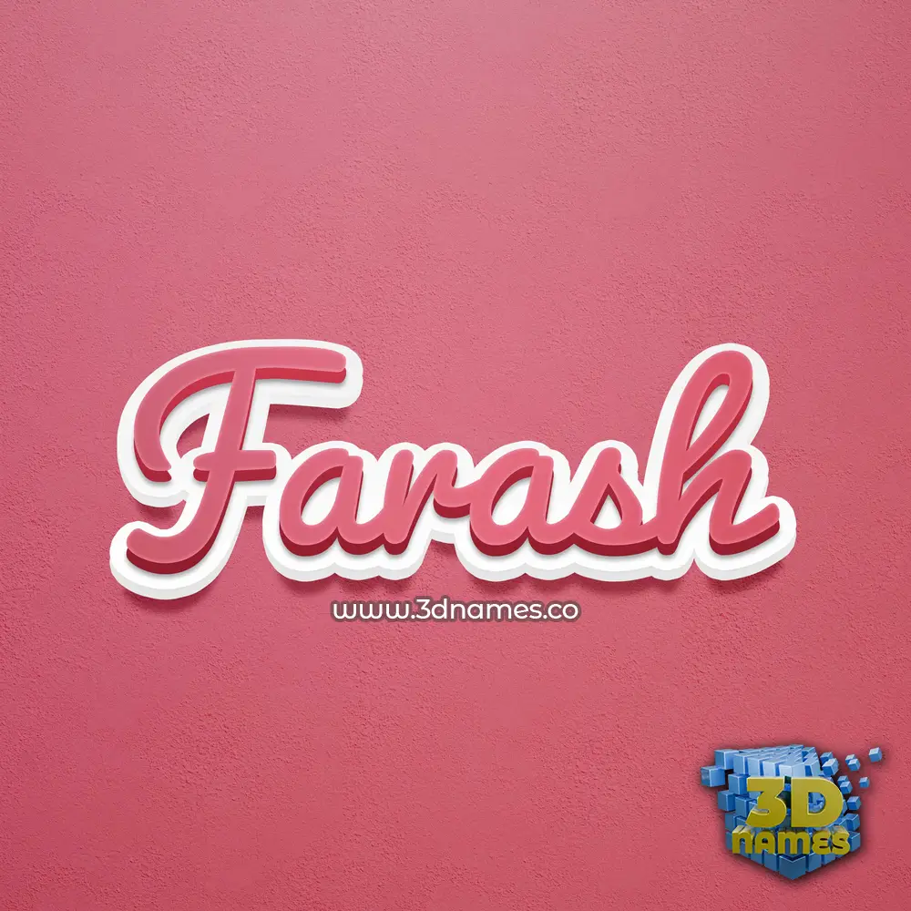 farash in Red Scribble style - 3D name wallpaper