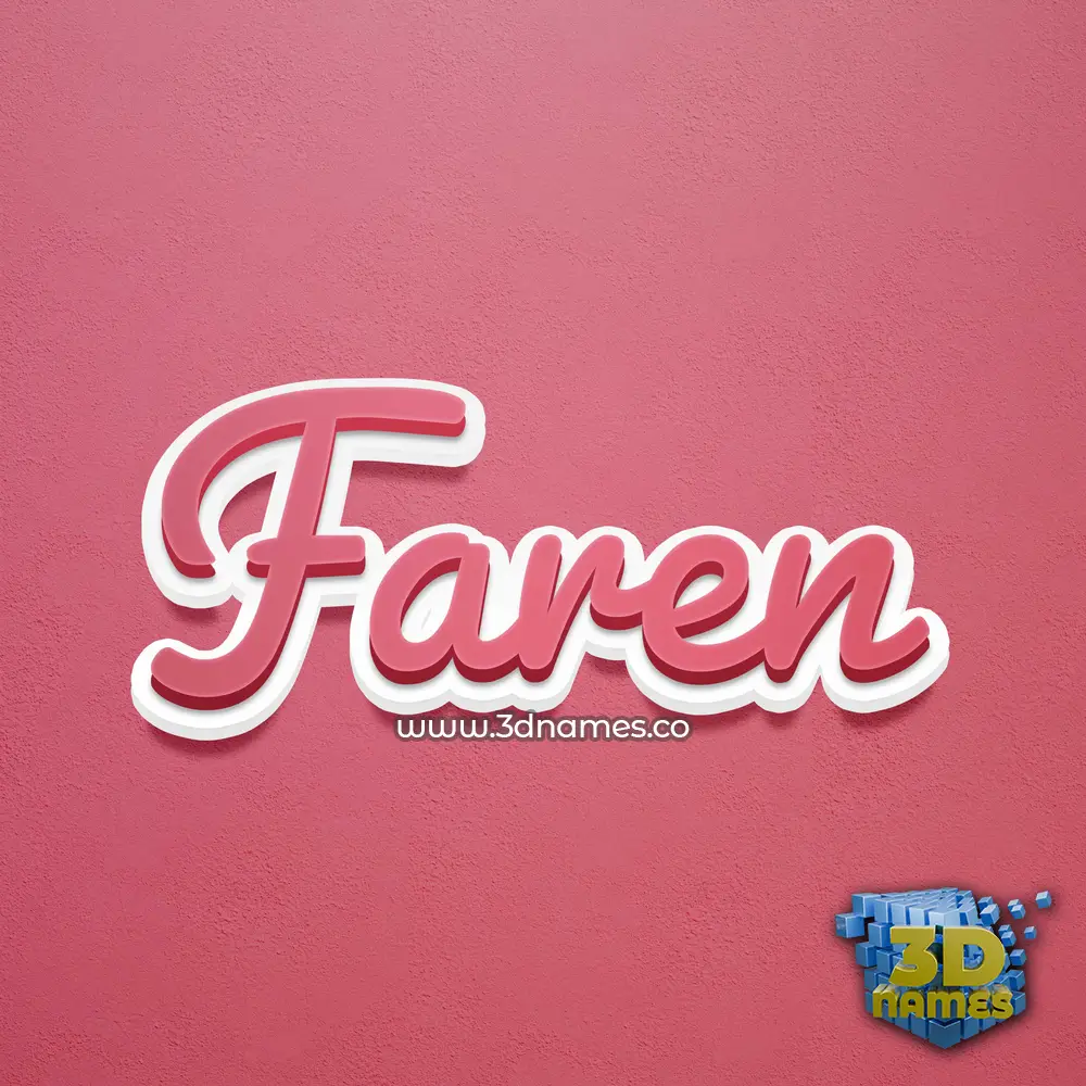 faren in Red Scribble style - 3D name wallpaper