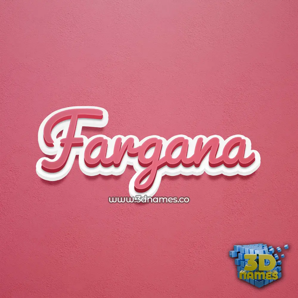 fargana in Red Scribble style - 3D name wallpaper