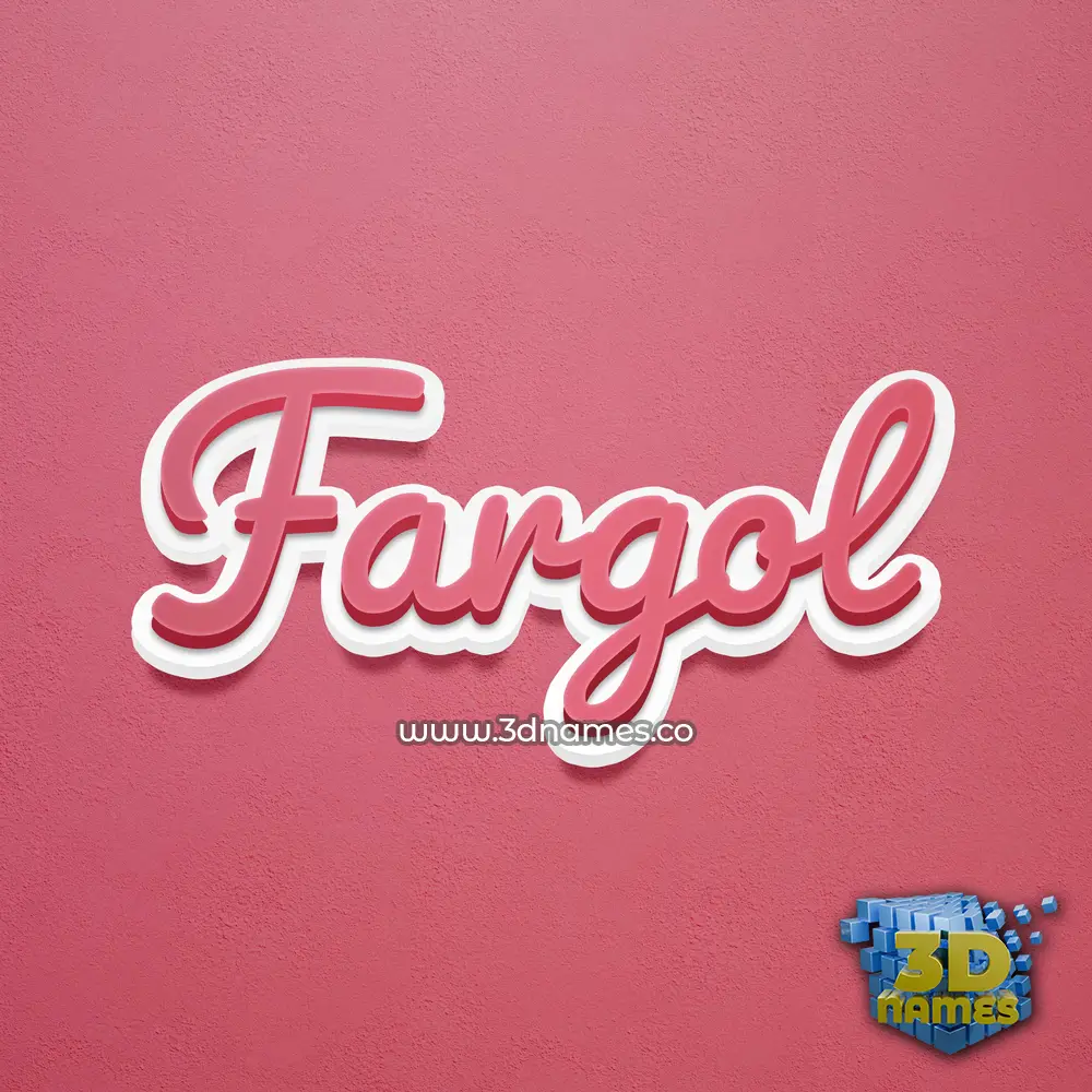 fargol in Red Scribble style - 3D name wallpaper
