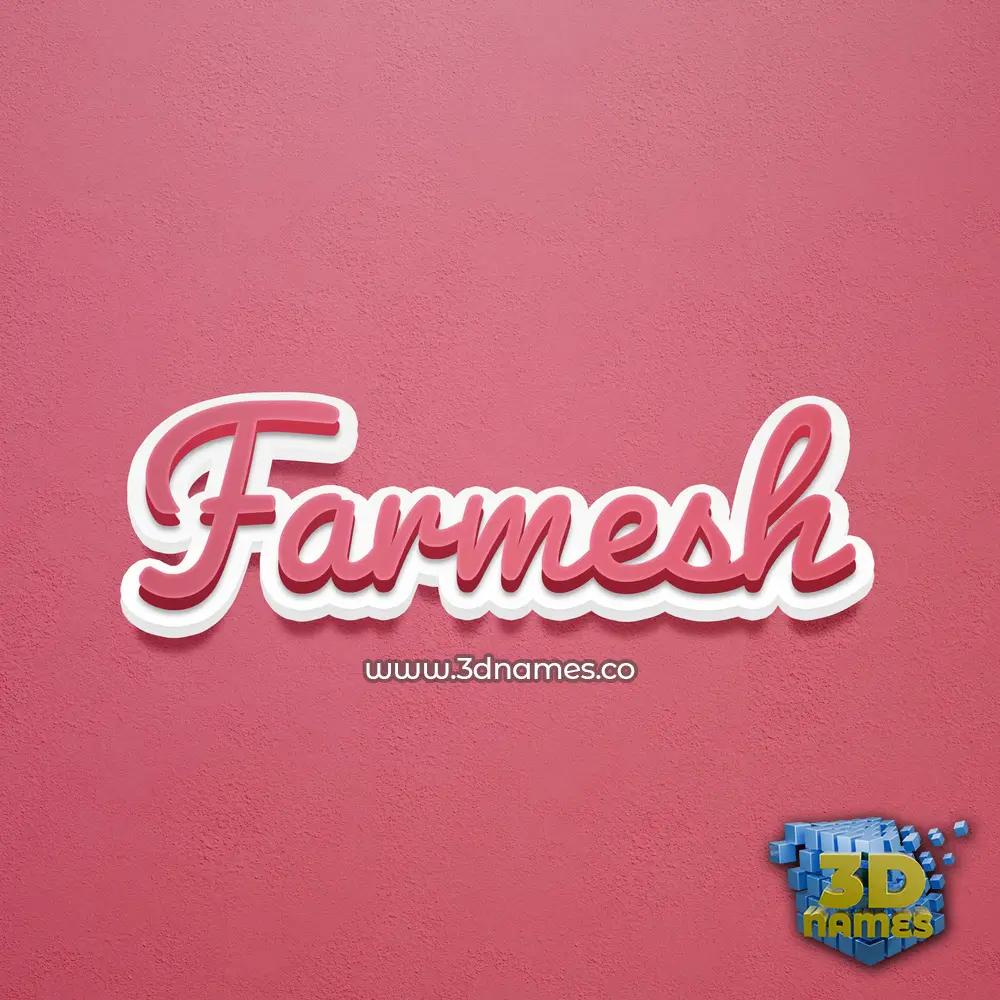 farmesh in Red Scribble style - 3D name wallpaper