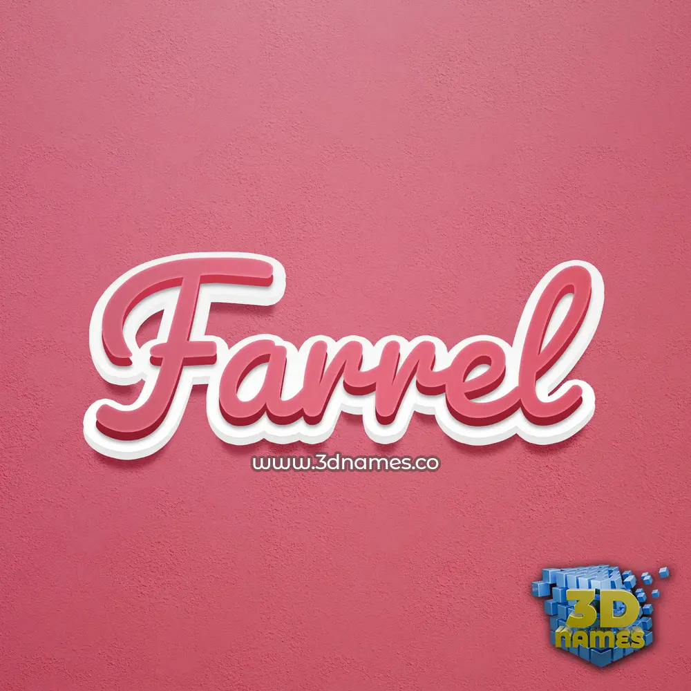farrel in Red Scribble style - 3D name wallpaper