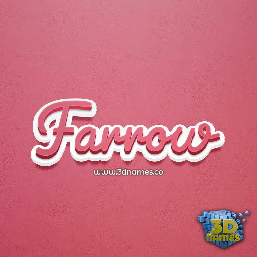 farrow in Red Scribble style - 3D name wallpaper