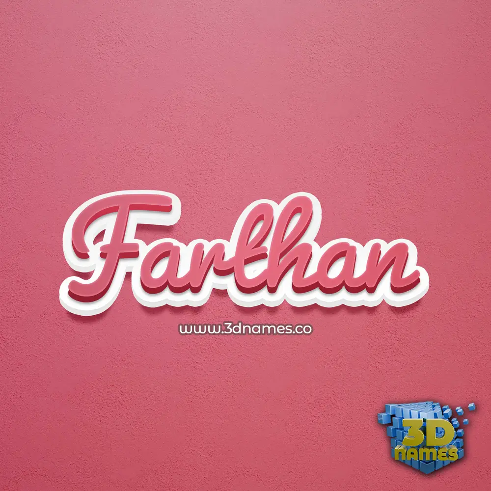 farthan in Red Scribble style - 3D name wallpaper