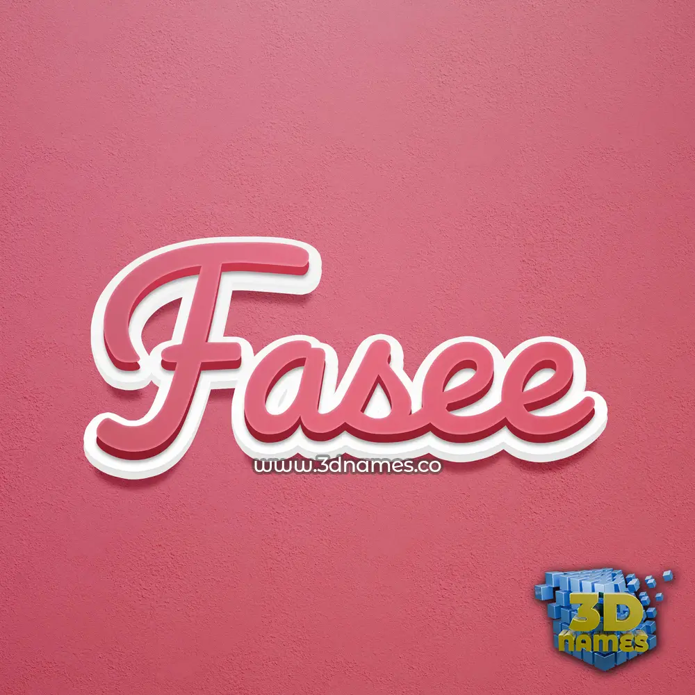 fasee in Red Scribble style - 3D name wallpaper
