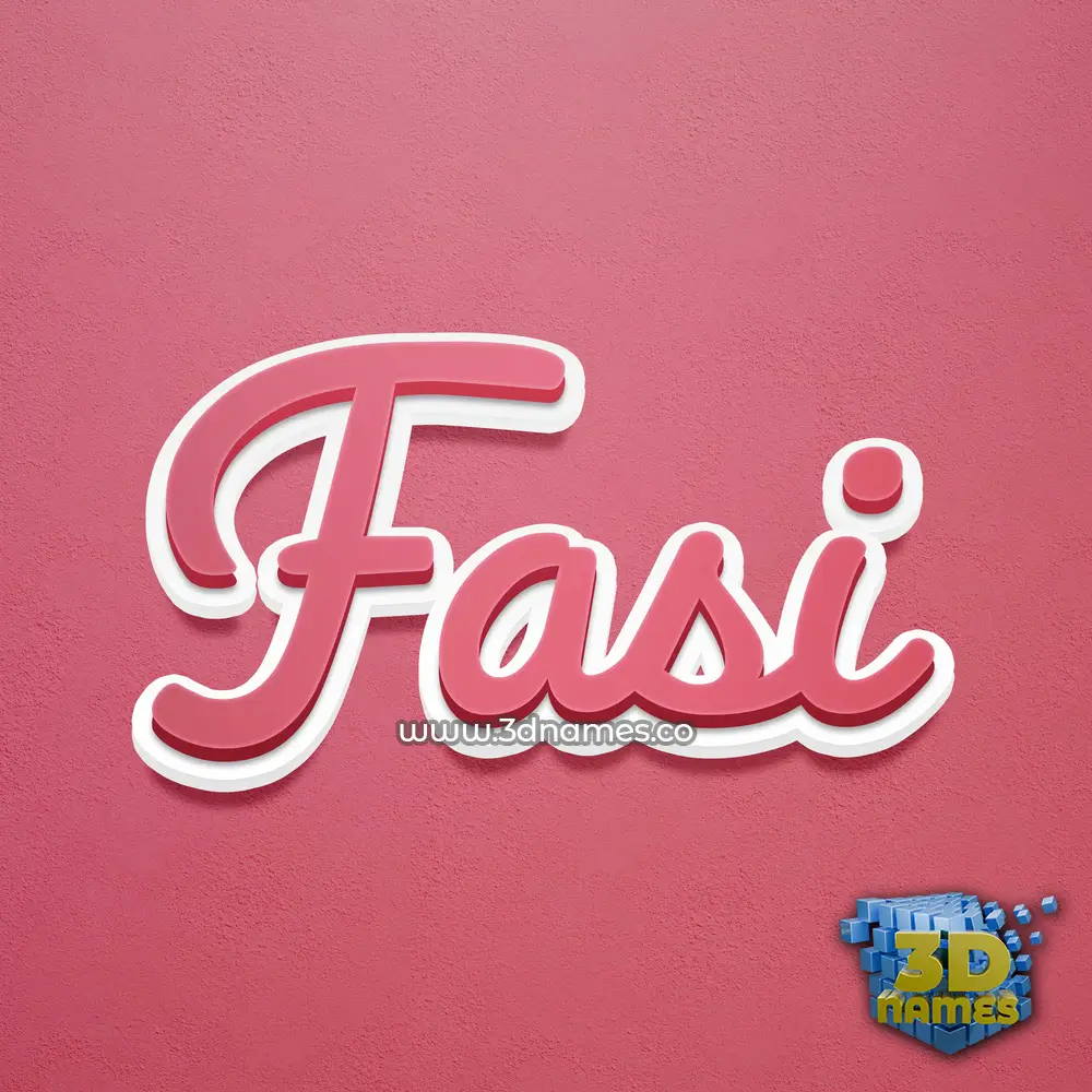 fasi in Red Scribble style - 3D name wallpaper