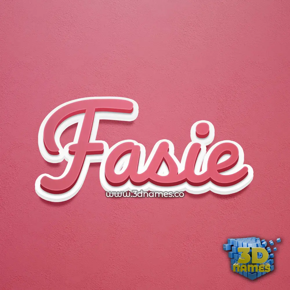 fasie in Red Scribble style - 3D name wallpaper
