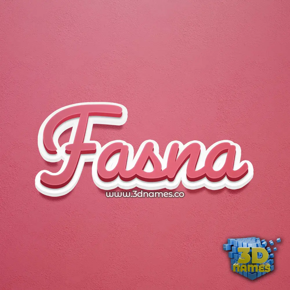 fasna in Red Scribble style - 3D name wallpaper