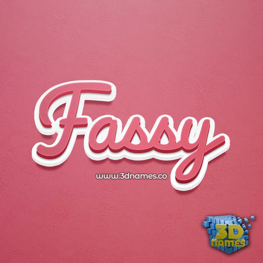 fassy in Red Scribble style - 3D name wallpaper