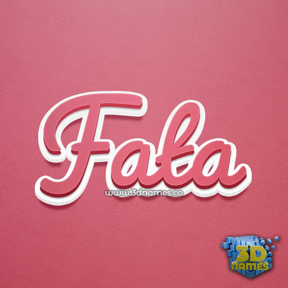 fata in Red Scribble style - 3D name wallpaper