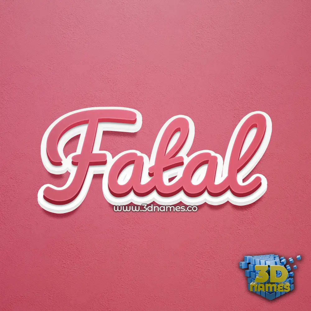 fatal in Red Scribble style - 3D name wallpaper