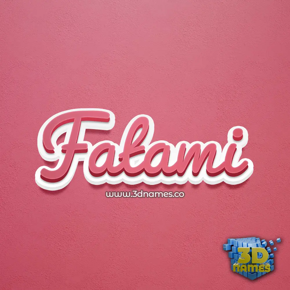fatami in Red Scribble style - 3D name wallpaper