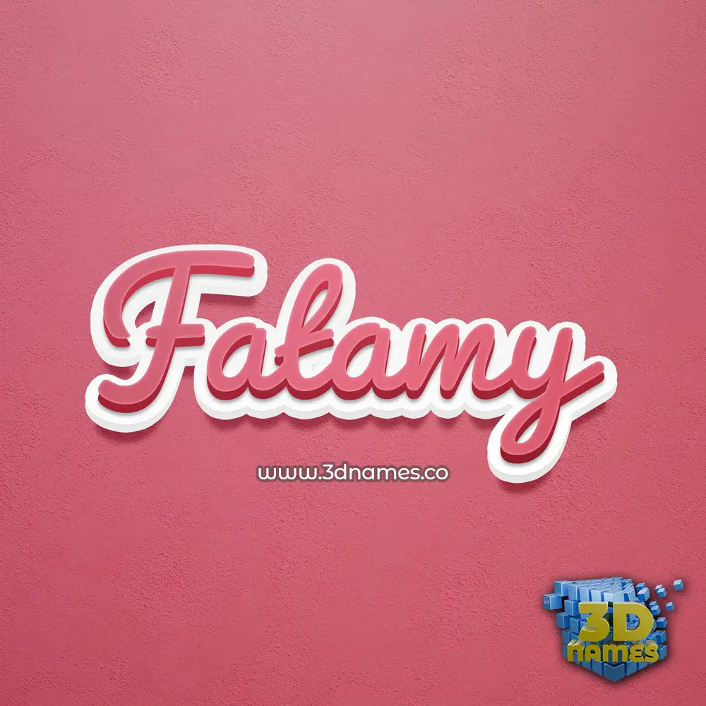 fatamy in Red Scribble style - 3D name wallpaper
