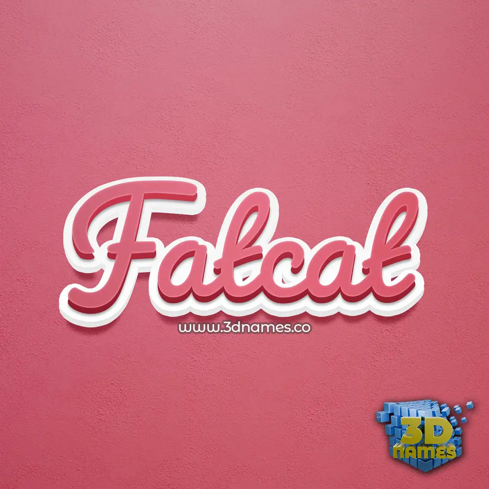 fatcat in Red Scribble style - 3D name wallpaper