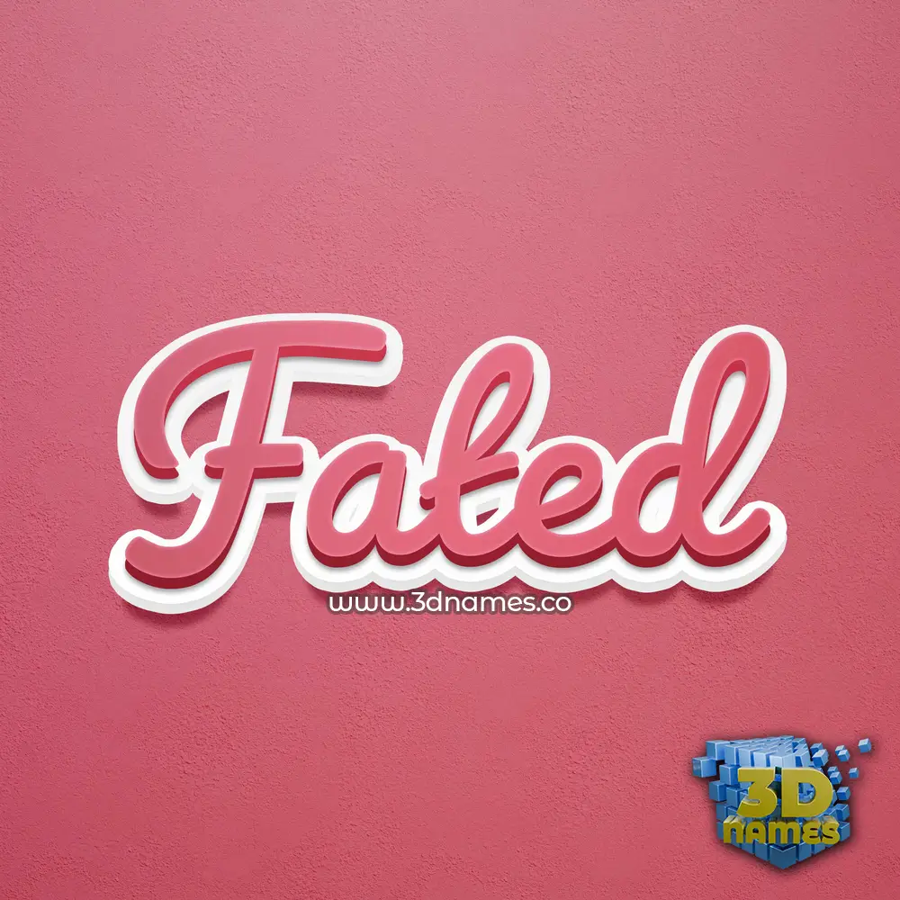 fated in Red Scribble style - 3D name wallpaper