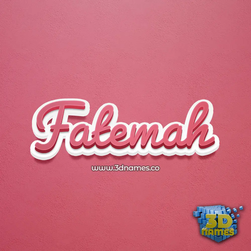 fatemah in Red Scribble style - 3D name wallpaper