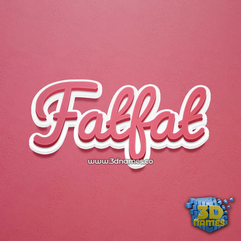 fatfat in Red Scribble style - 3D name wallpaper