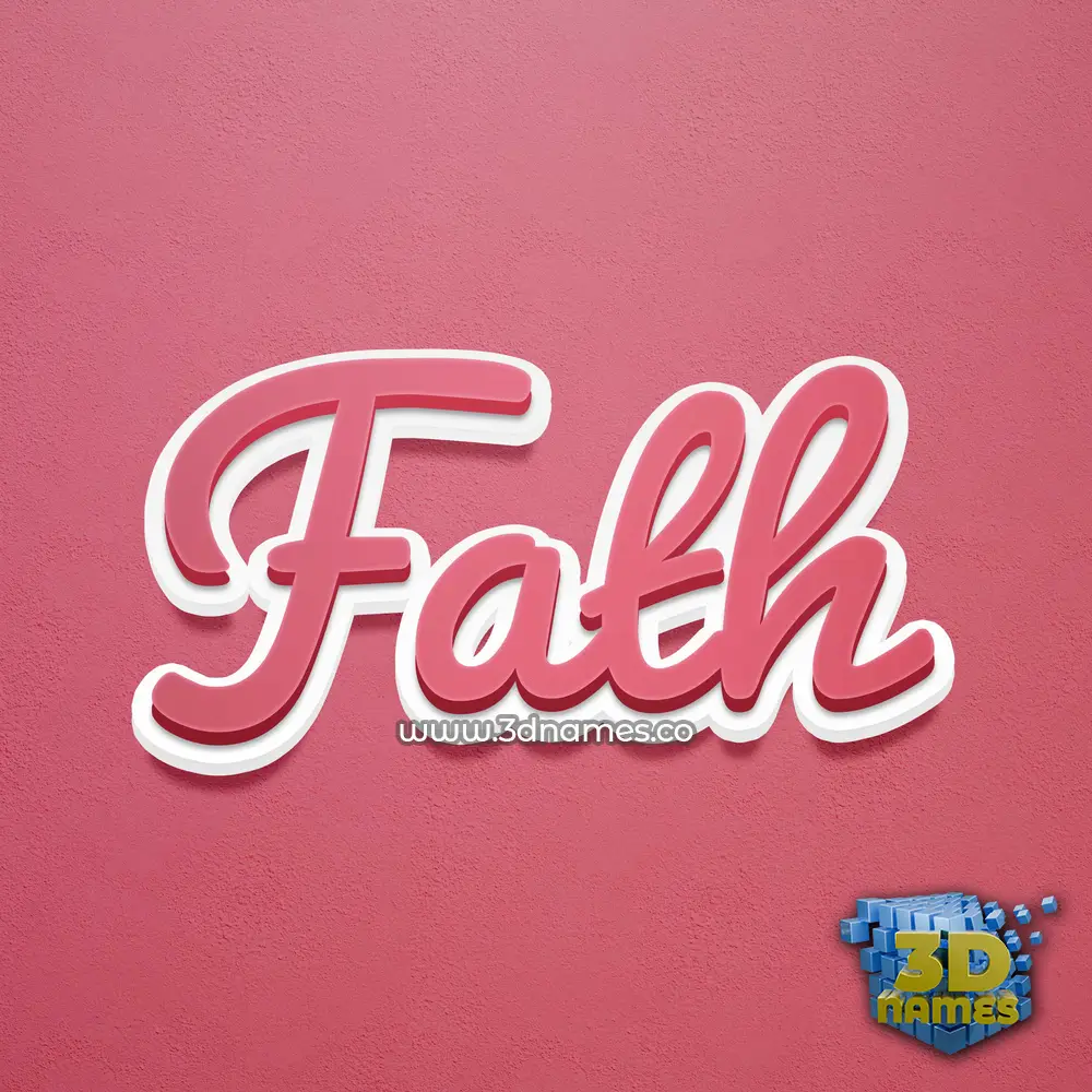 fath in Red Scribble style - 3D name wallpaper
