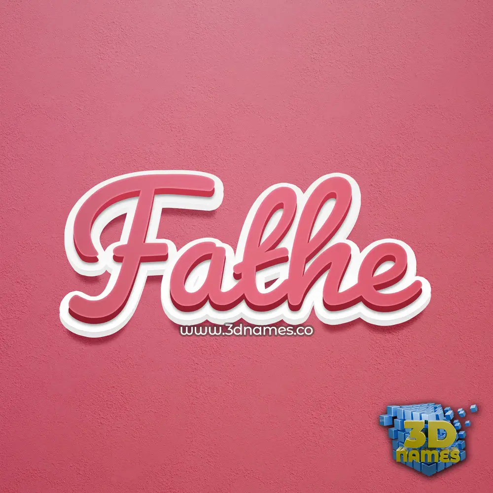 fathe in Red Scribble style - 3D name wallpaper