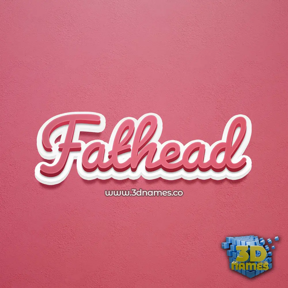 fathead in Red Scribble style - 3D name wallpaper