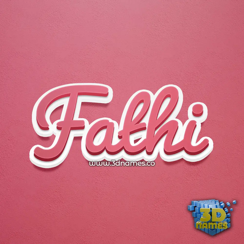 fathi in Red Scribble style - 3D name wallpaper