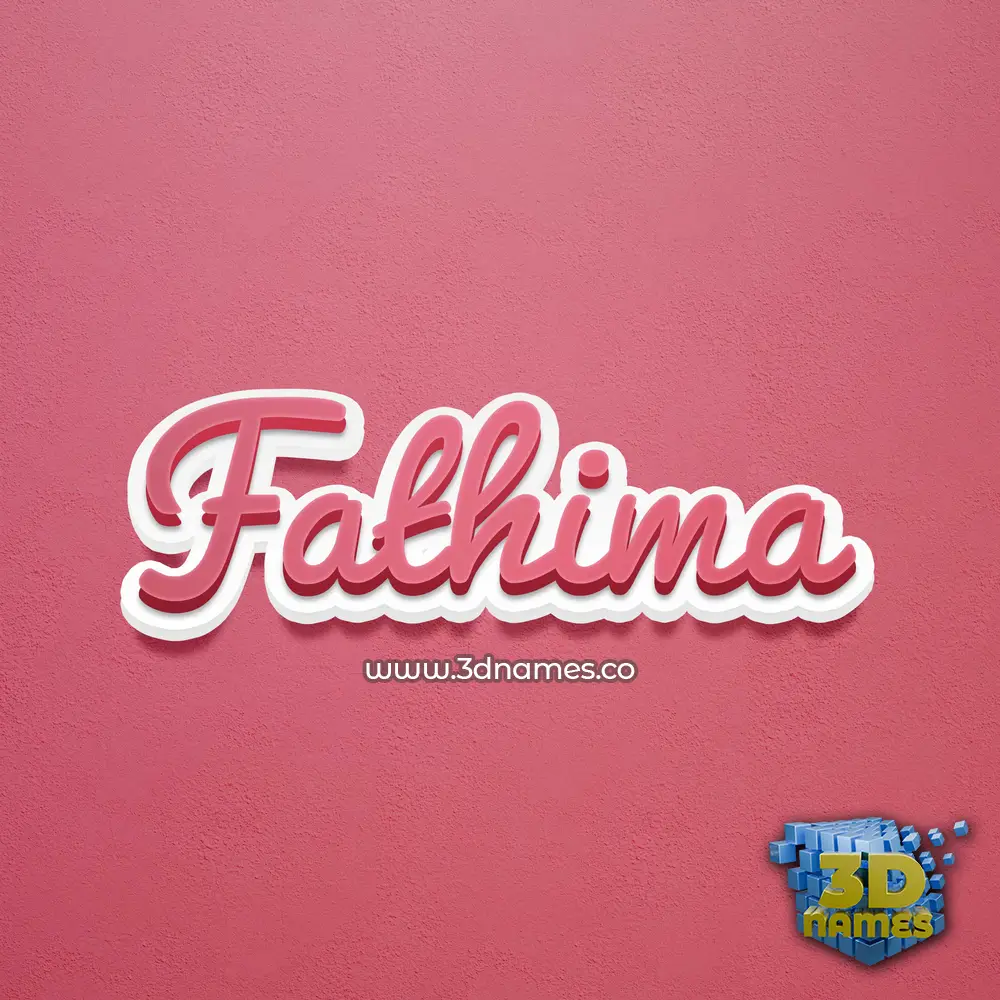 fathima in Red Scribble style - 3D name wallpaper