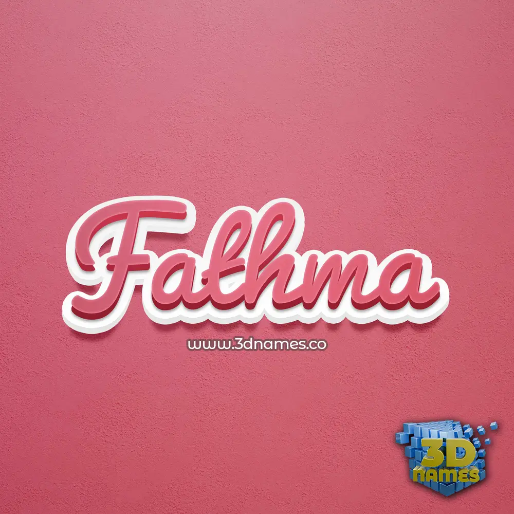 fathma in Red Scribble style - 3D name wallpaper