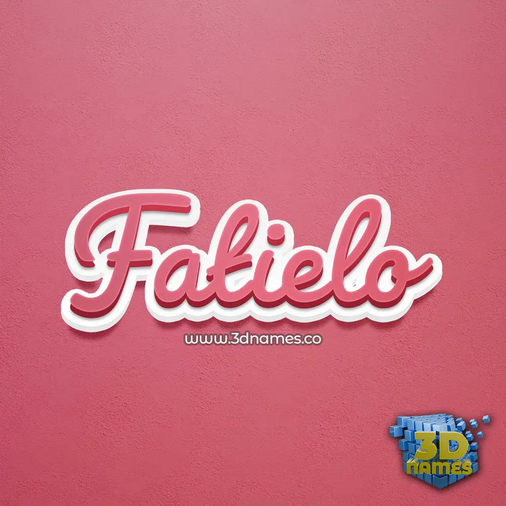 fatielo in Red Scribble style - 3D name wallpaper