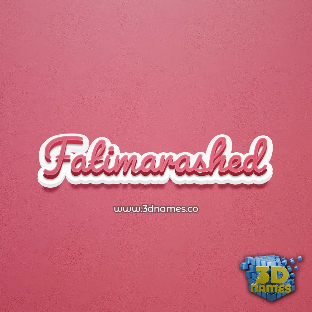 fatimarashed in Red Scribble style - 3D name wallpaper
