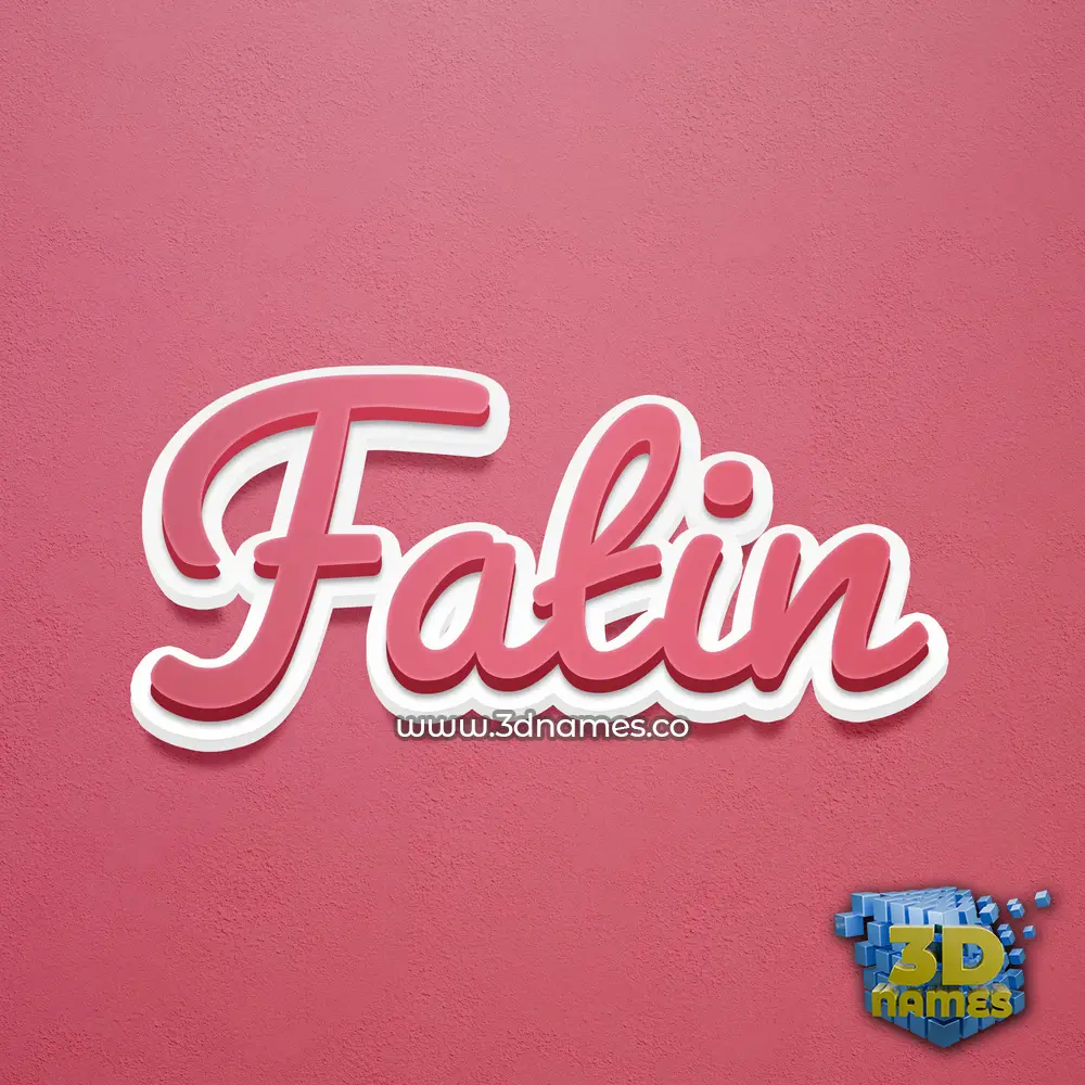 fatin in Red Scribble style - 3D name wallpaper